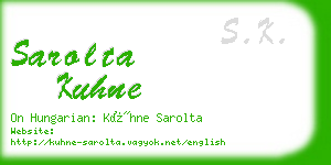 sarolta kuhne business card